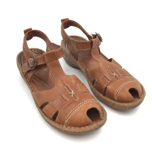 Josef Seibel Tan Mary Jane Leather Sandals size 37 - Picture 2 of 10